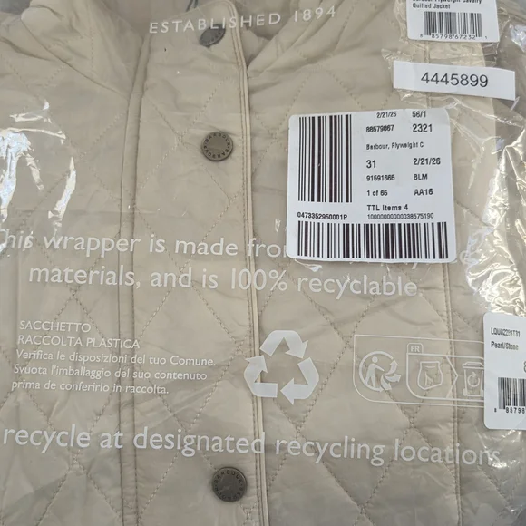 Barbour Women's Beige Quilted Utility Jacket - Picture 7 of 8